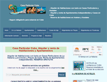 Tablet Screenshot of casaparticularcuba.net